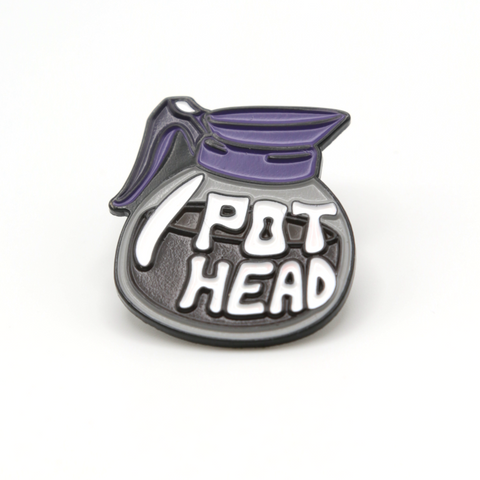 Coffee "Pot Head" 1.25" Enamel Pin